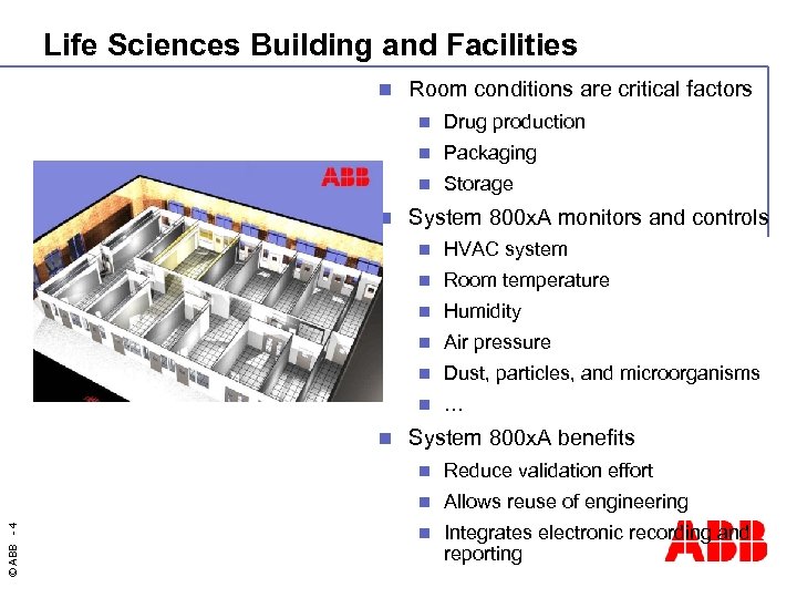 Life Sciences Building and Facilities n Room conditions are critical factors n n Packaging