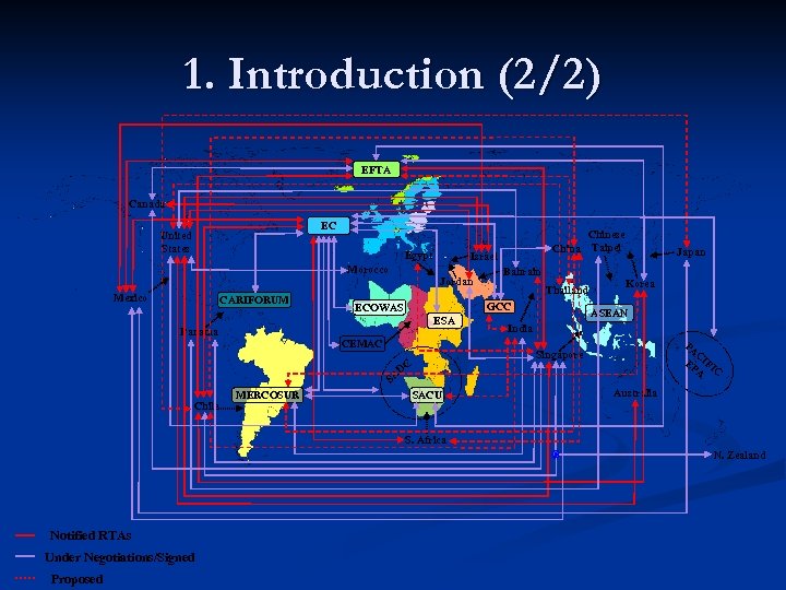 1. Introduction (2/2) EFTA Canada EC United States Egypt Israel Morocco Jordan Mexico CARIFORUM