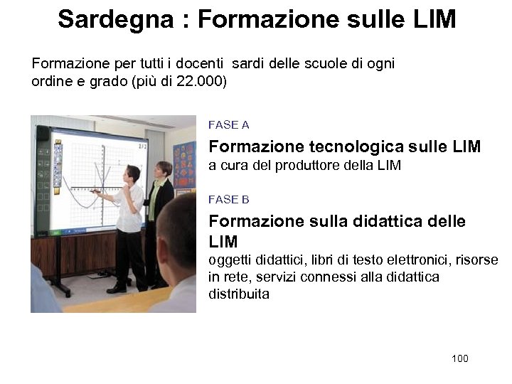 Sardegna : Formazione sulle LIM Formazione per tutti i docenti sardi delle scuole di