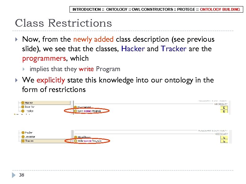 INTRODUCTION : : ONTOLOGY : : OWL CONSTRUCTORS : : PROTEGE : : ONTOLOGY