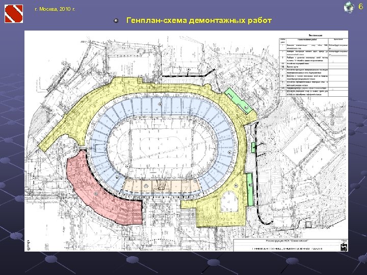 6 г. Москва, 2010 г. Генплан-схема демонтажных работ 