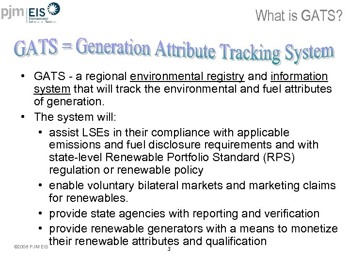 What is GATS? • GATS - a regional environmental registry and information system that