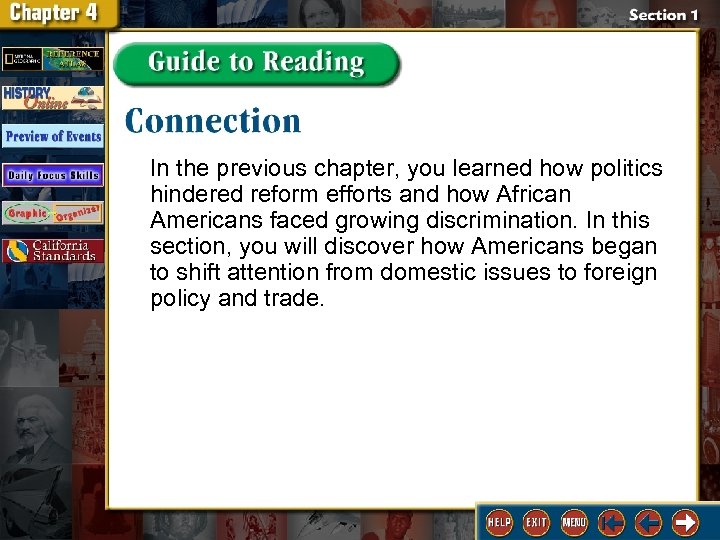 In the previous chapter, you learned how politics hindered reform efforts and how African