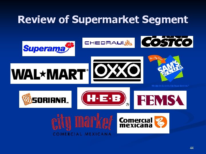 Review of Supermarket Segment 44 