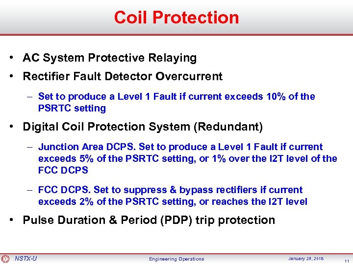 Coil Protection • AC System Protective Relaying • Rectifier Fault Detector Overcurrent – Set
