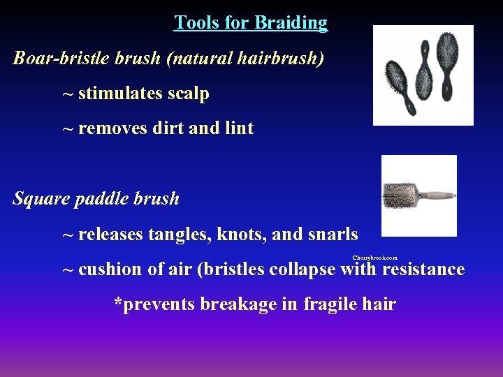 Tools for Braiding Boar-bristle brush (natural hairbrush) ~ stimulates scalp ~ removes dirt and