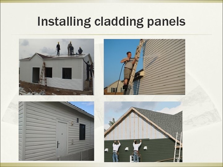 Installing cladding panels 