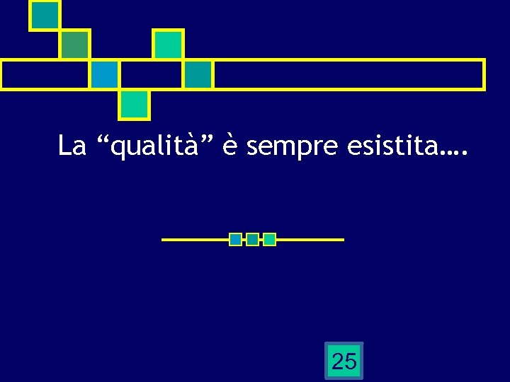 La “qualità” è sempre esistita…. 25 