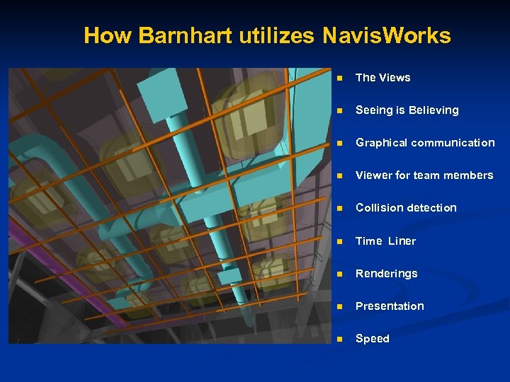 How Barnhart utilizes Navis. Works n The Views n Seeing is Believing n Graphical