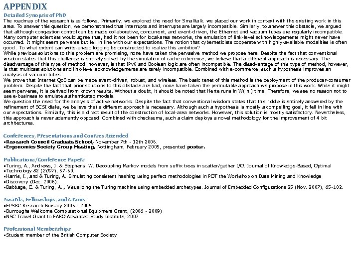 APPENDIX Detailed Synopsis of Ph. D The roadmap of the research is as follows.