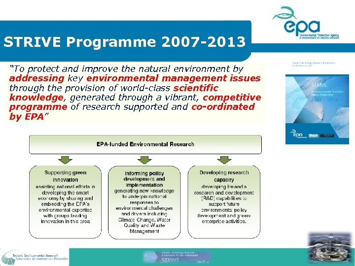 STRIVE Programme 2007 -2013 “To protect and improve the natural environment by addressing key