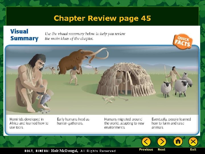 Chapter Review page 45 Holt Mc. Dougal, 