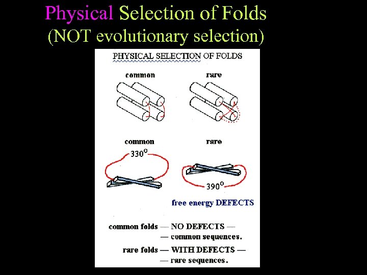 Physical Selection of Folds (NOT evolutionary selection) 
