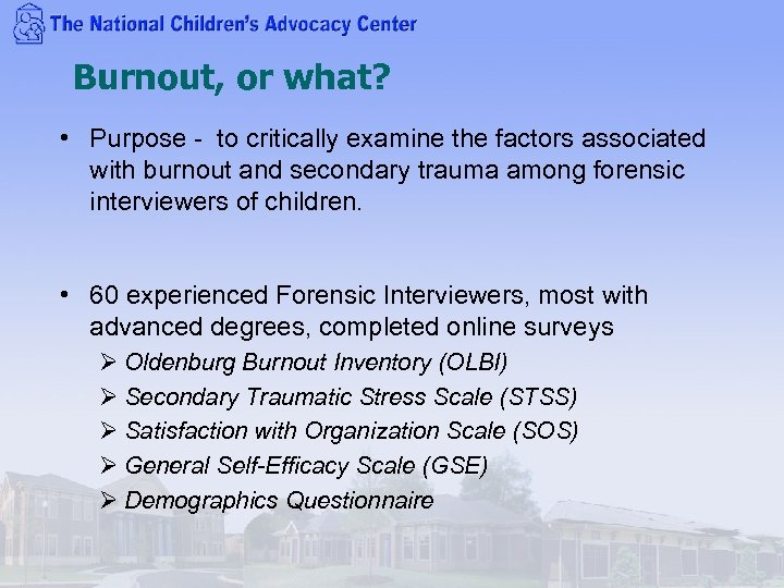 Burnout, or what? • Purpose - to critically examine the factors associated with burnout