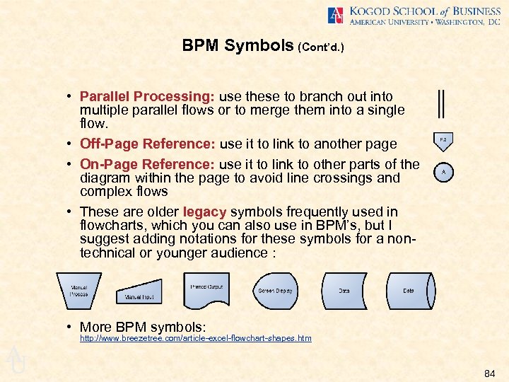 BPM Symbols (Cont’d. ) • Parallel Processing: use these to branch out into multiple