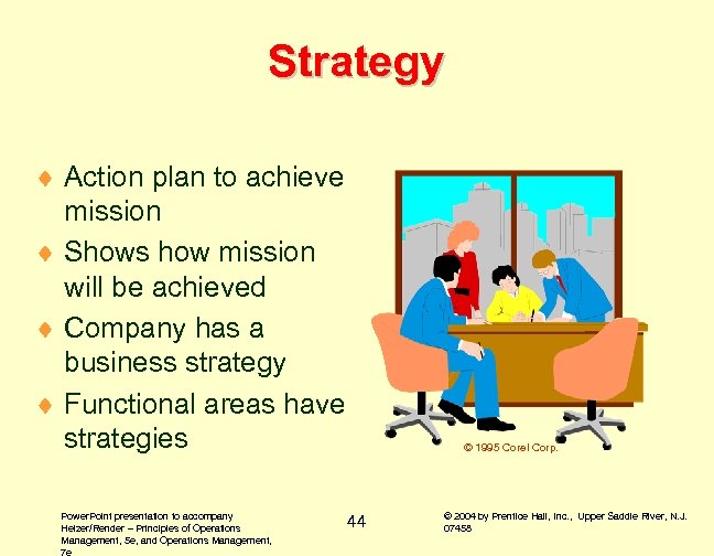 Strategy ¨ Action plan to achieve mission ¨ Shows how mission will be achieved