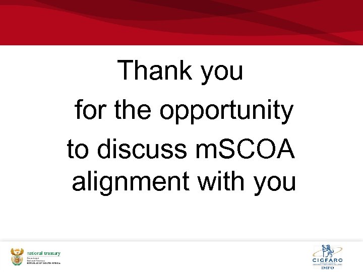 Thank you for the opportunity to discuss m. SCOA alignment with you 