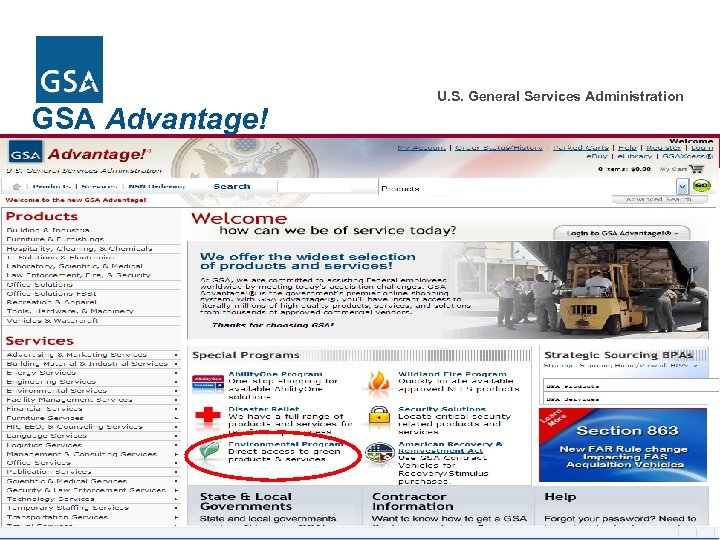 GSA Advantage! U. S. General Services Administration Federal Acquisition Service 24 