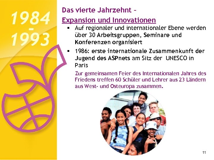 1984 1993 Das vierte Jahrzehnt – Expansion und Innovationen § Auf regionaler und internationaler