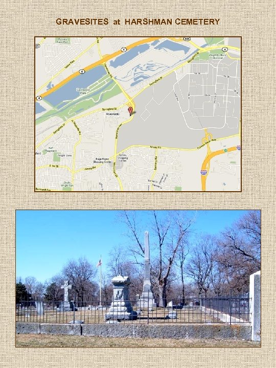 GRAVESITES at HARSHMAN CEMETERY 