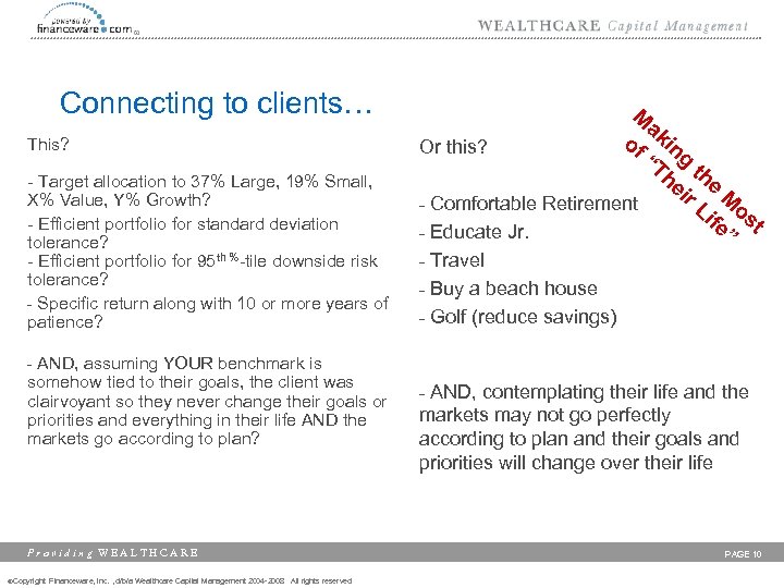 Connecting to clients… This? - Target allocation to 37% Large, 19% Small, X% Value,