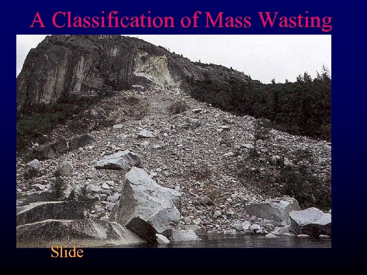 A Classification of Mass Wasting Rock Slide Debris 