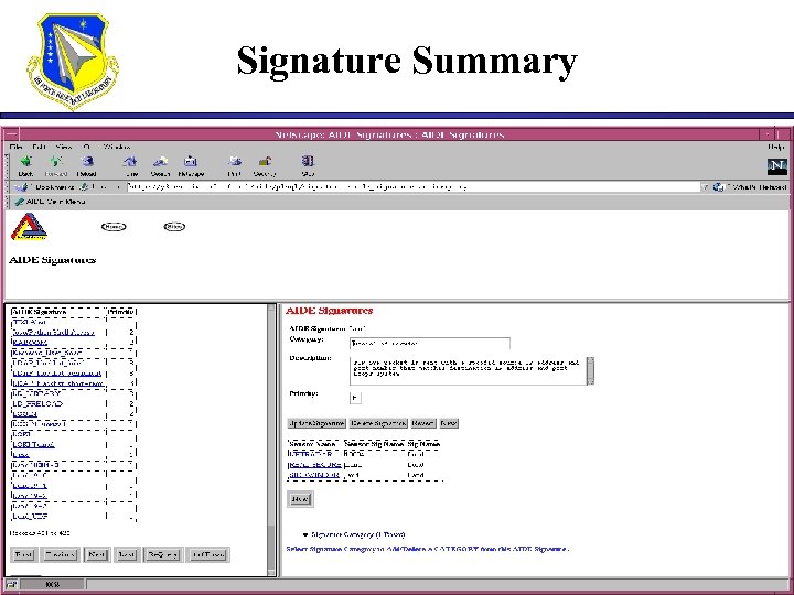 Signature Summary 