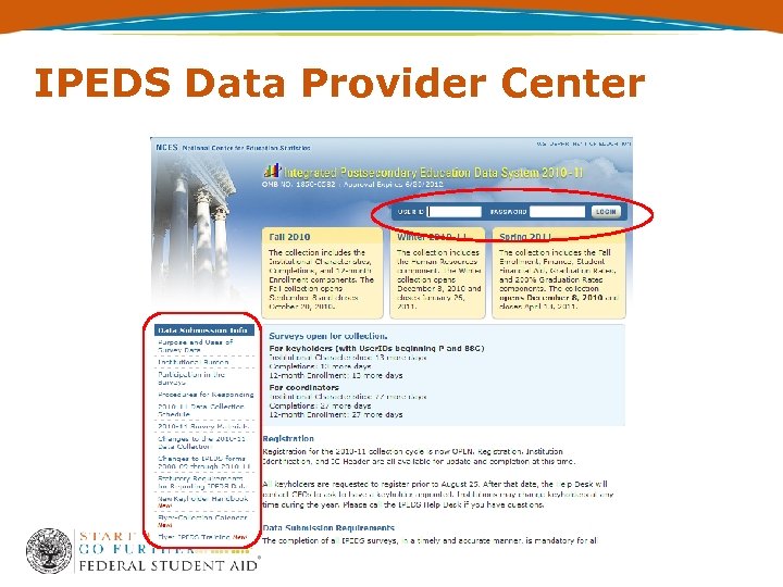 IPEDS Data Provider Center 