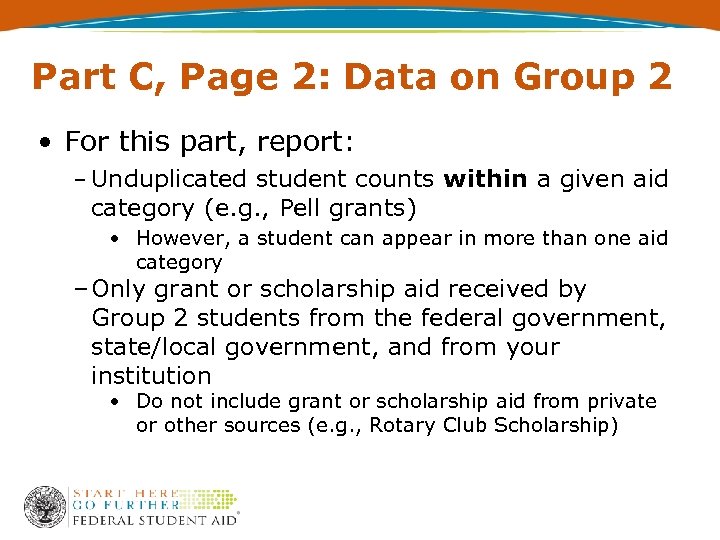 Part C, Page 2: Data on Group 2 • For this part, report: –