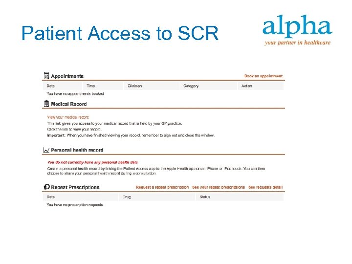 Patient Access to SCR 