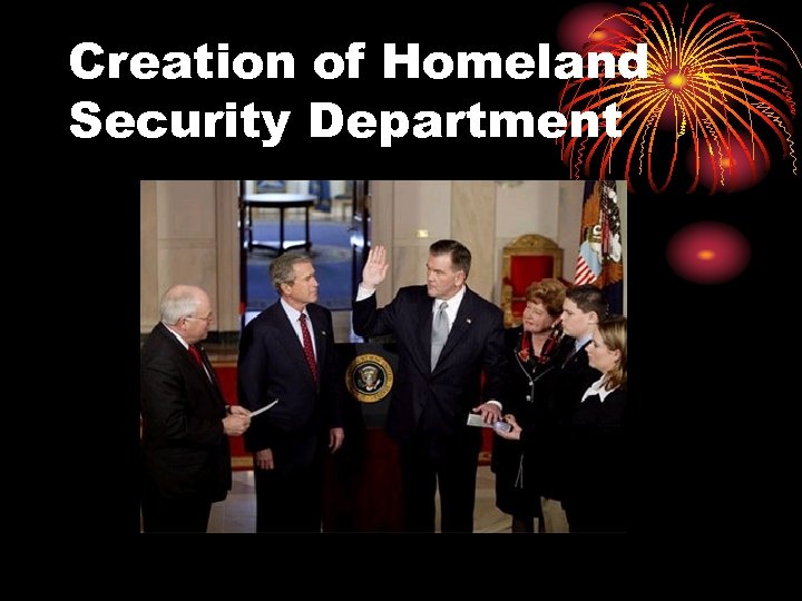 Creation of Homeland Security Department 