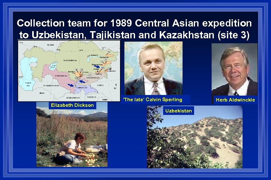Collection team for 1989 Central Asian expedition to Uzbekistan, Tajikistan and Kazakhstan (site 3)