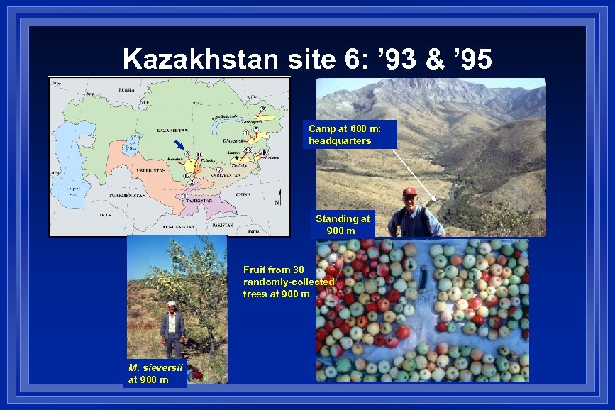 Kazakhstan site 6: ’ 93 & ’ 95 Camp at 600 m: headquarters Standing