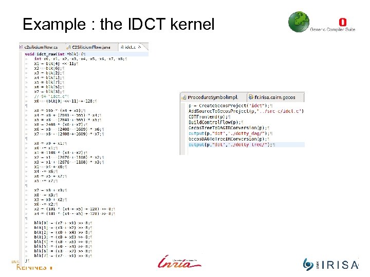 Example : the IDCT kernel 