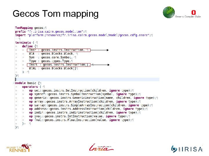 Gecos Tom mapping 