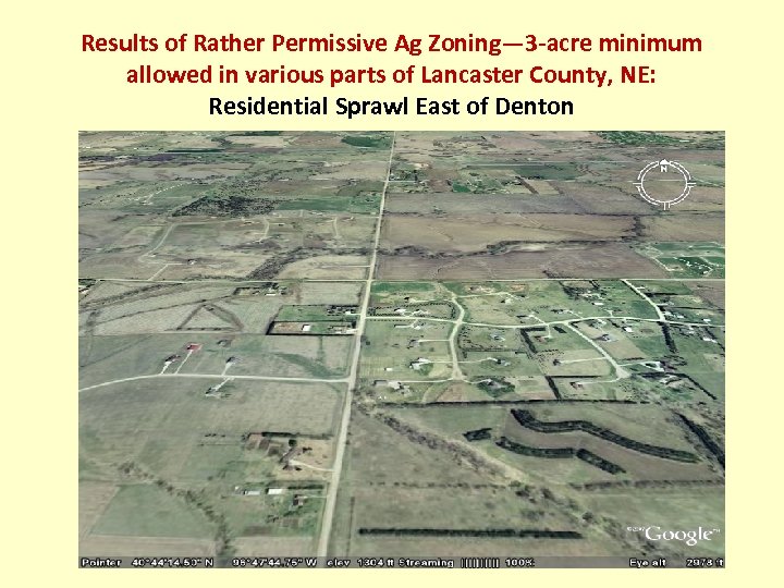 Results of Rather Permissive Ag Zoning— 3 -acre minimum allowed in various parts of