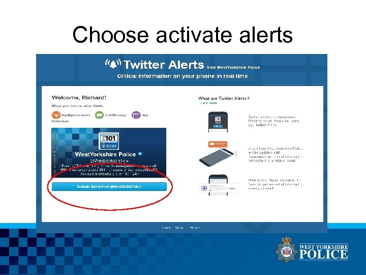 Choose activate alerts 