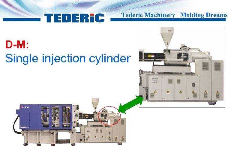 Tederic Machinery Molding Dreams D-M: Single injection cylinder 