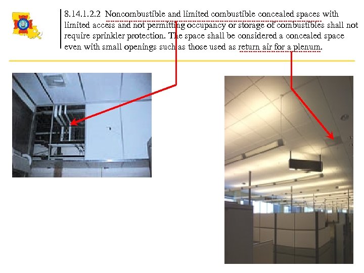 8. 14. 1. 2. 2 Noncombustible and limited combustible concealed spaces with limited access
