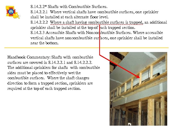 8. 14. 2. 2* Shafts with Combustible Surfaces. 8. 14. 2. 2. 1 Where
