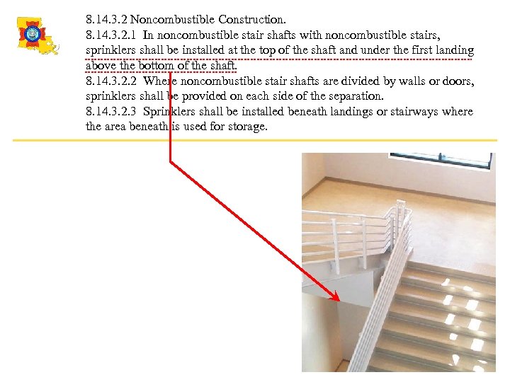 8. 14. 3. 2 Noncombustible Construction. 8. 14. 3. 2. 1 In noncombustible stair