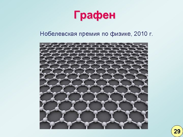 Графен Нобелевская премия по физике, 2010 г. 29 