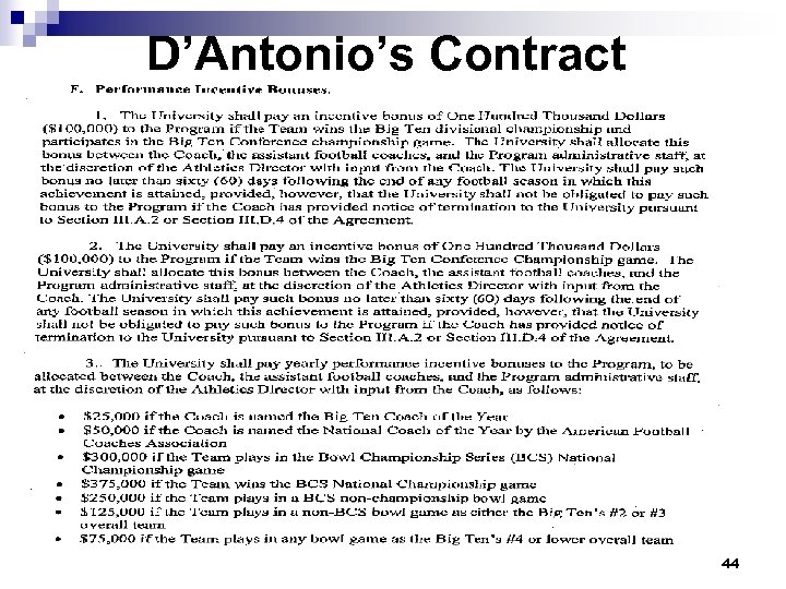 D’Antonio’s Contract 44 