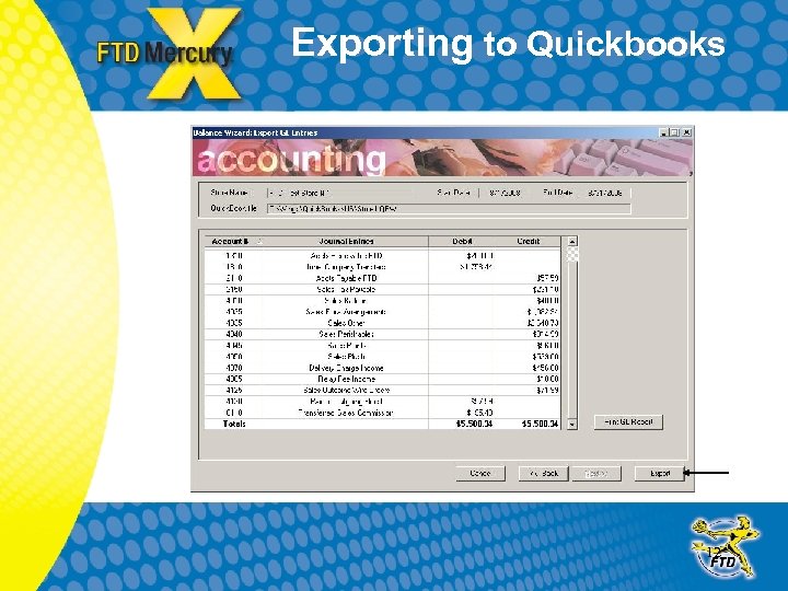 Exporting to Quickbooks 12 