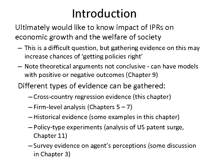 Macroeconomic Issues And Policies Outline IPRs And