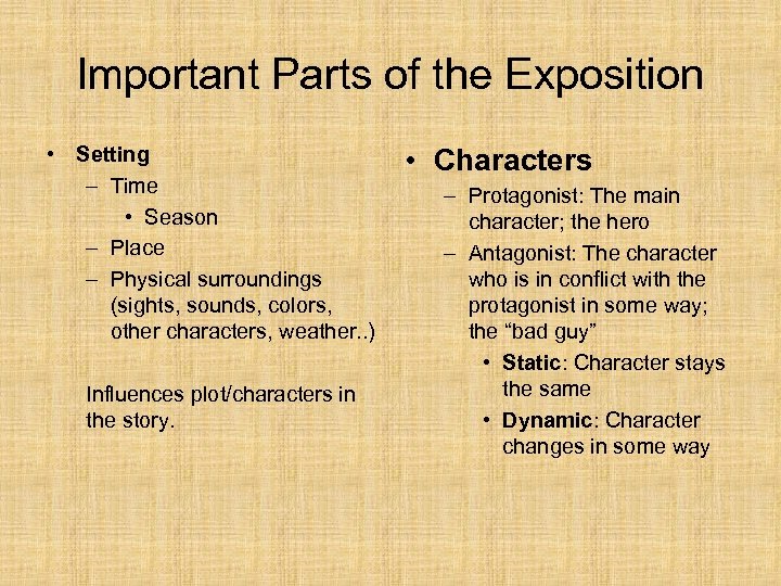 definition of exposition in literature