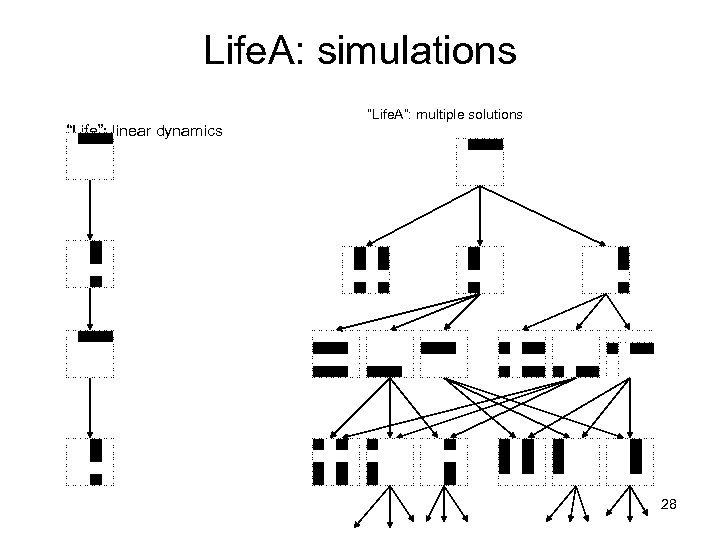 Life. A: simulations “Life”: linear dynamics “Life. A”: multiple solutions 28 