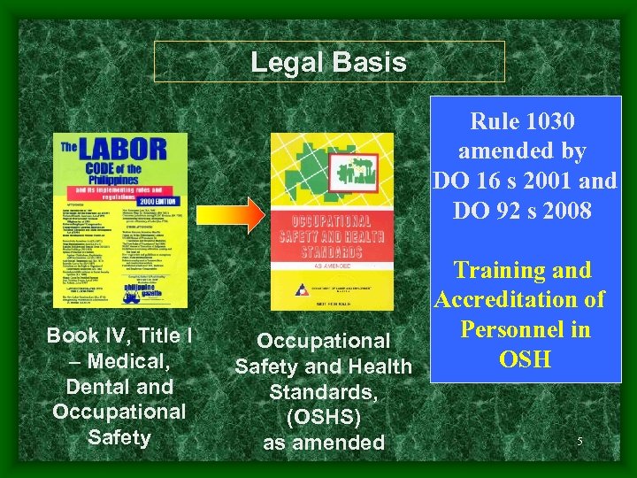 Legal Basis Rule 1030 amended by DO 16 s 2001 and DO 92 s