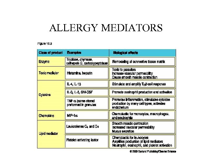 ALLERGY MEDIATORS 
