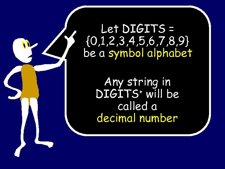 Let DIGITS = {0, 1, 2, 3, 4, 5, 6, 7, 8, 9} be